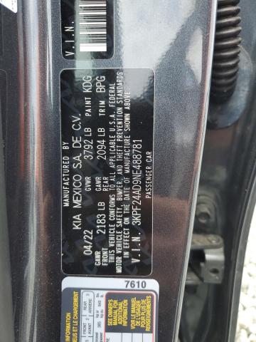 2022 KIA FORTE FE - 3KPF24AD9NE488781