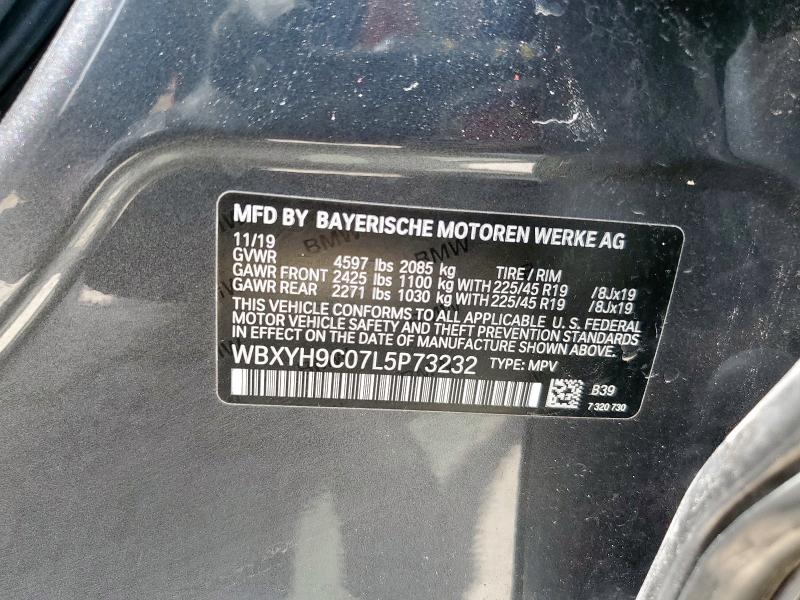2020 BMW X2 SDRIVE2 WBXYH9C07L5P73232