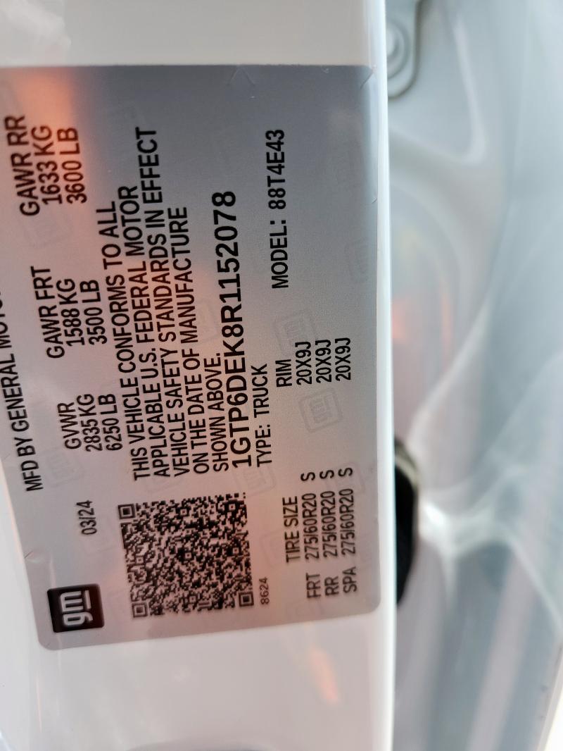 2024 GMC CANYON AT4 1GTP6DEK8R1152078