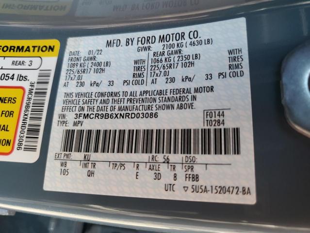 2022 FORD BRONCO SPO 3FMCR9B6XNRD03086