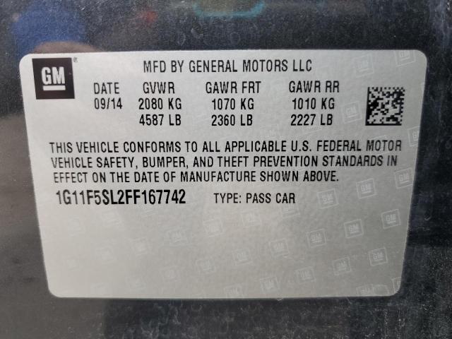 2015 CHEVROLET MALIBU LTZ - 1G11F5SL2FF167742
