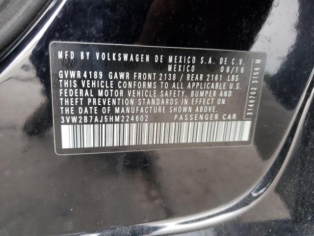2017 VOLKSWAGEN JETTA S 3VW2B7AJ5HM224602