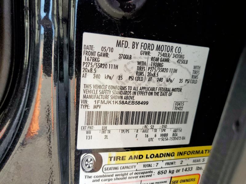 2010 FORD EXPEDITION - 1FMJK1K58AEB58499