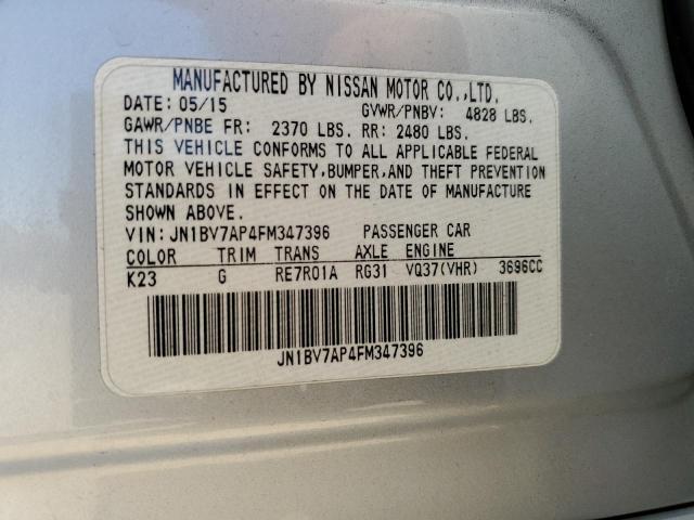 2015 INFINITI Q50 BASE JN1BV7AP4FM347396