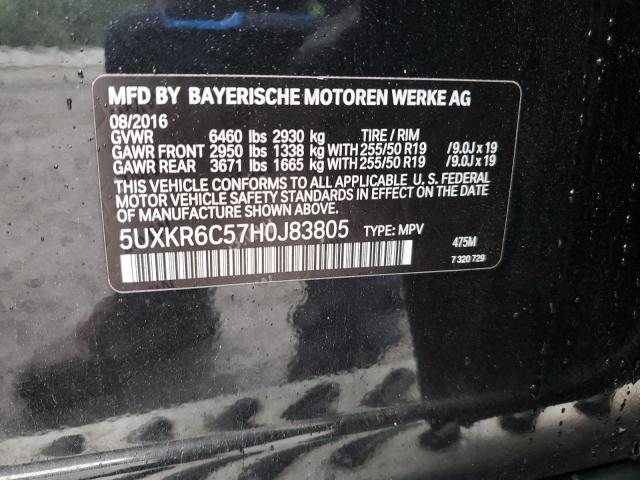 2017 BMW X5 XDRIVE5 5UXKR6C57H0J83805