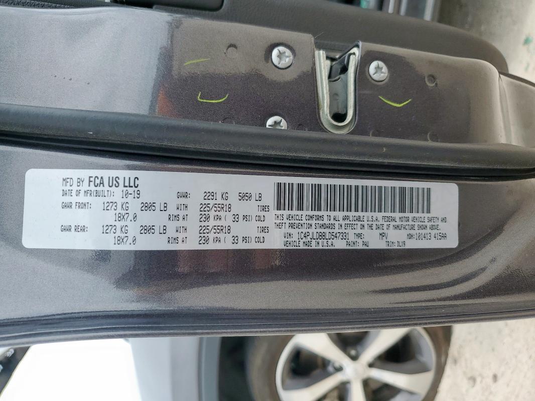 2020 JEEP CHEROKEE L - 1C4PJLDB8LD547331