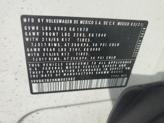 2022 VOLKSWAGEN TAOS S 3VVDX7B29NM002663
