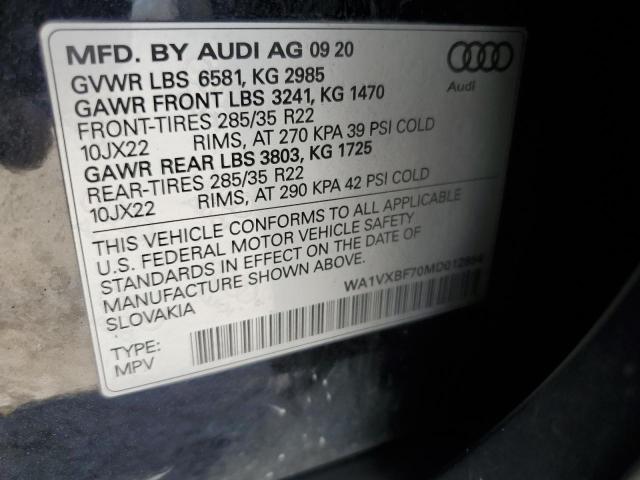 2021 AUDI Q7 PRESTIG WA1VXBF70MD012854