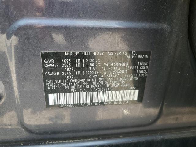 2016 SUBARU OUTBACK 2. 4S4BSBLCXG3222490