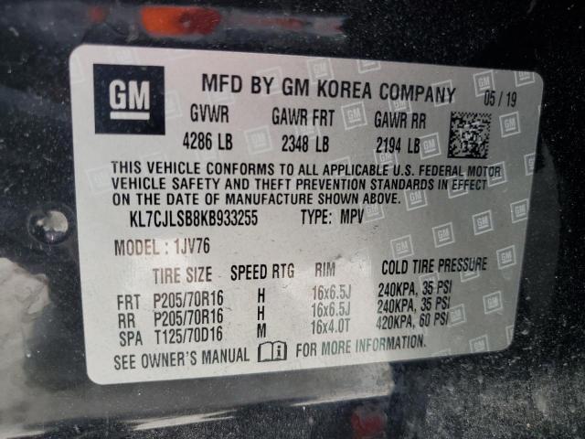 2019 CHEVROLET TRAX 1LT - KL7CJLSB8KB933255