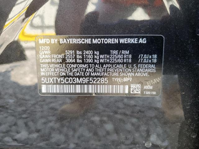 2021 BMW X3 XDRIVE3 - 5UXTY5C03M9F52285