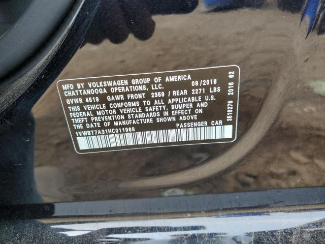 2017 VOLKSWAGEN PASSAT SE - 1VWBT7A31HC011968