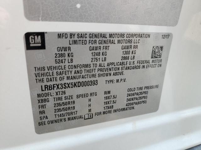 2019 BUICK ENVISION P - LRBFX3SX5KD000393