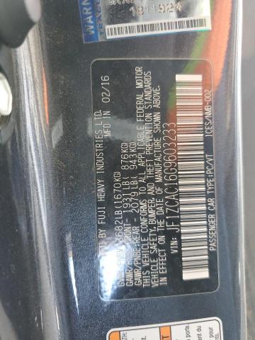 2016 SUBARU BRZ 2.0 LI JF1ZCAC16G9603233