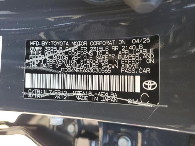 2025 TOYOTA COROLLA LE - JTDB4MEE6S3030565