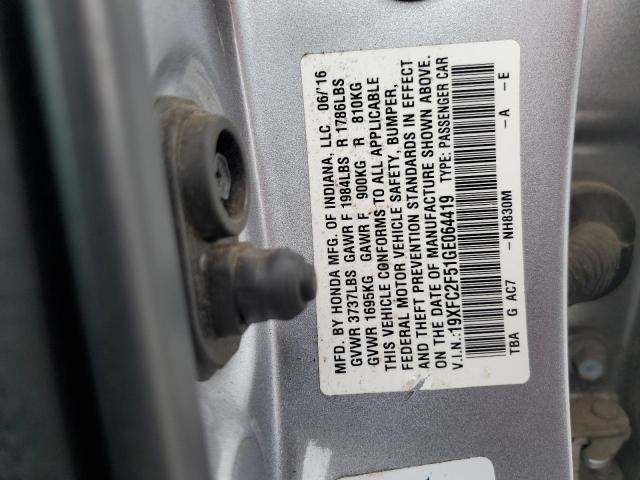 2016 HONDA CIVIC LX - 19XFC2F51GE064419