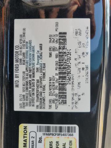 2015 FORD MUSTANG GT - 1FA6P8CF0F5407368