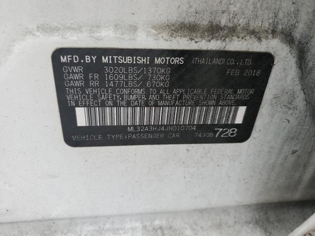 2018 MITSUBISHI MIRAGE ES ML32A3HJ4JH010704