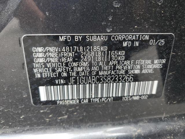 2025 SUBARU IMPREZA JF1GUABC3S8233266