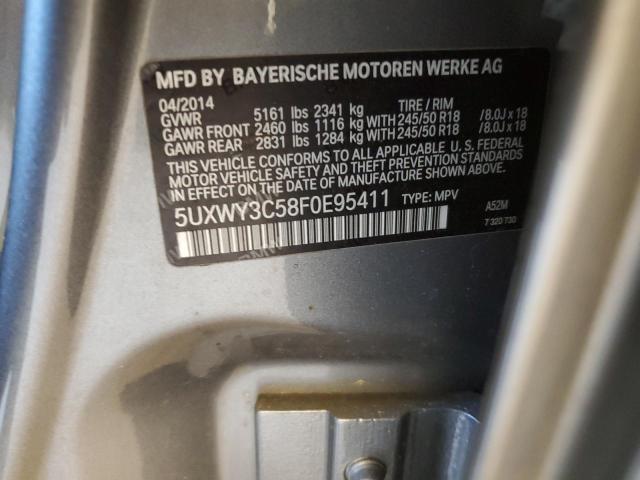 2015 BMW X3 XDRIVE2 5UXWY3C58F0E95411