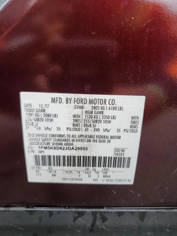 2018 FORD EXPLORER X - 1FM5K8D82JGA29955