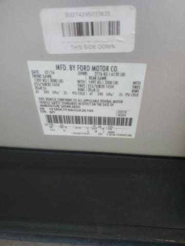 2017 FORD EXPLORER LIMITED 1FM5K7F84HGA26198