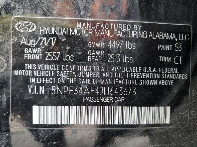 2018 HYUNDAI SONATA SPO 5NPE34AF4JH643673
