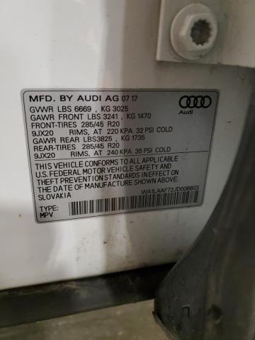 2018 AUDI Q7 PREMIUM - WA1LAAF72JD006603