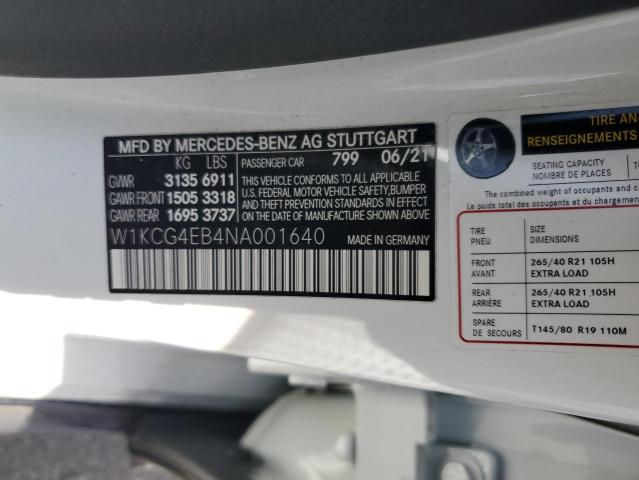 2022 MERCEDES-BENZ EQS SEDAN W1KCG4EB4NA001640
