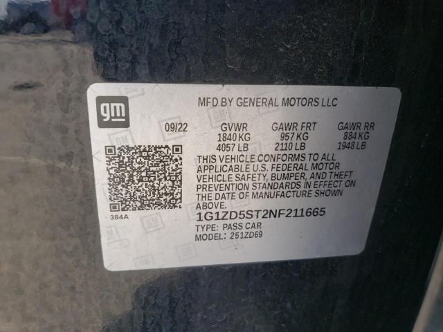 2022 CHEVROLET MALIBU LT - 1G1ZD5ST2NF211665