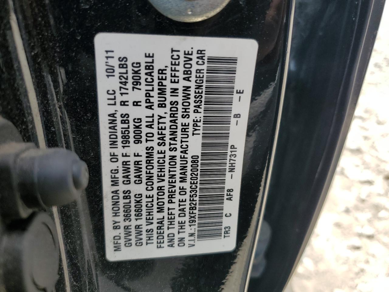Honda Civic lx 2012