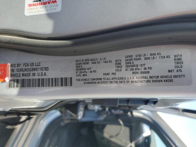 2021 JEEP GRAND CHER - 1C4RJKDG8M8115783