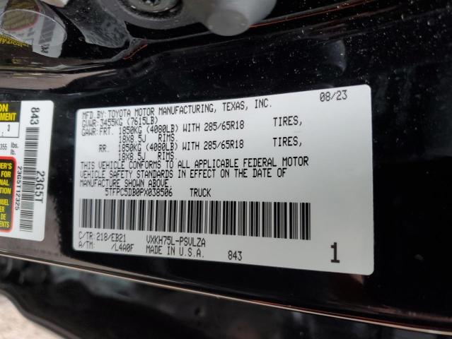 2023 TOYOTA TUNDRA CRE 5TFPC5DB0PX038506