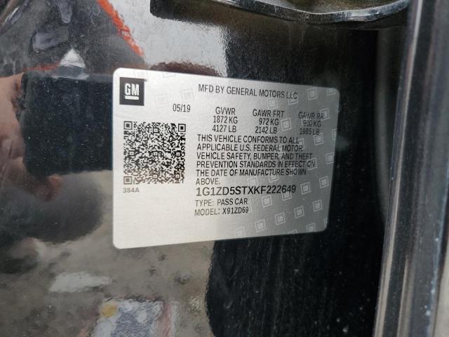 2019 CHEVROLET MALIBU LT - 1G1ZD5STXKF222649