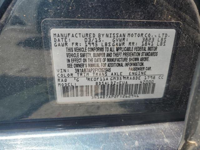 2015 NISSAN SENTRA S 3N1AB7AP2FY262946