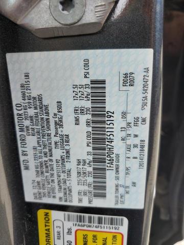 2015 FORD FUSION SE 1FA6P0H74F5115192