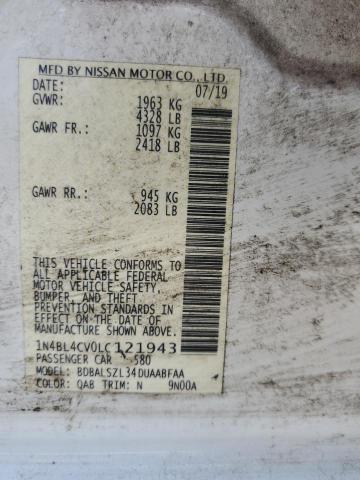 2020 NISSAN ALTIMA SR - 1N4BL4CV0LC121943