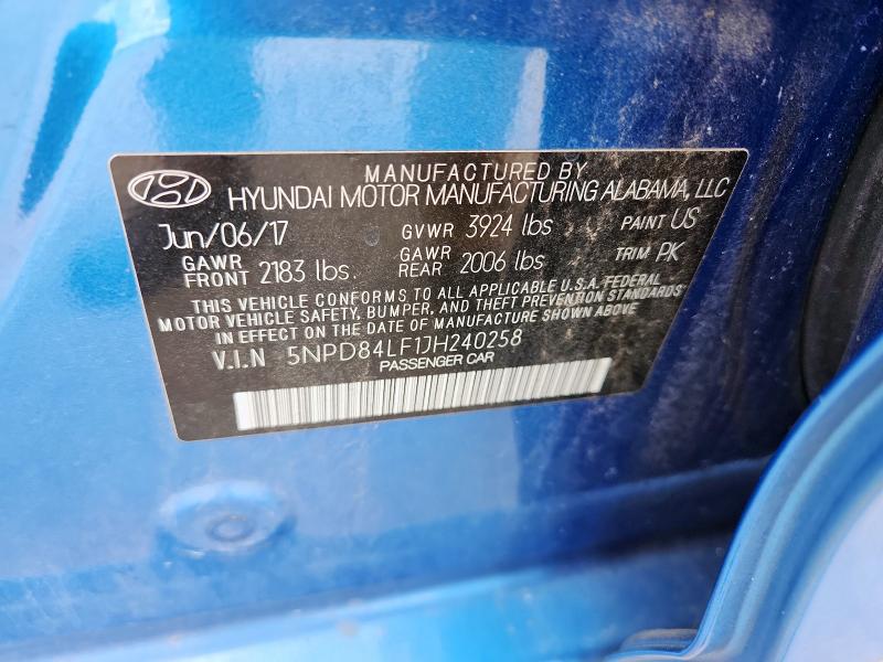 2018 HYUNDAI ELANTRA SE - 5NPD84LF1JH240258