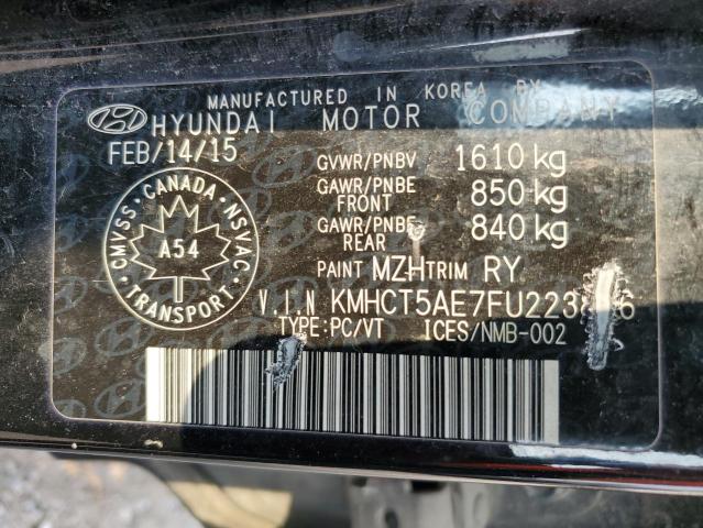 2015 HYUNDAI ACCENT GS KMHCT5AE7FU223886