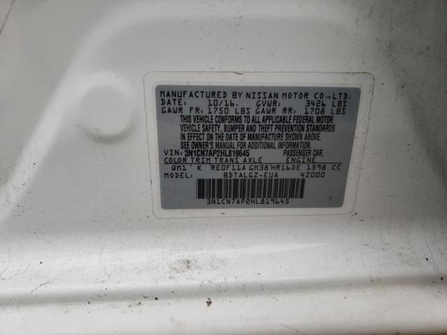 2017 NISSAN VERSA S - 3N1CN7AP2HL819645