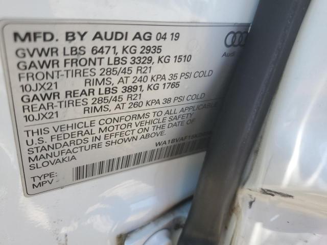 2019 AUDI Q8 PREMIUM - WA1BVAF15KD038166