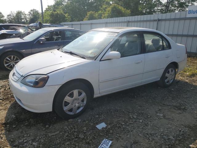 HONDA CIVIC EX 2003 white sedan 4d gas 2HGES26753H533995 photo #1