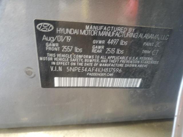 2019 HYUNDAI SONATA LIM 5NPE34AF4KH817596