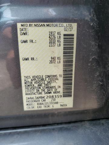 2017 NISSAN ALTIMA 2.5 - 1N4AL3AP8HC208359