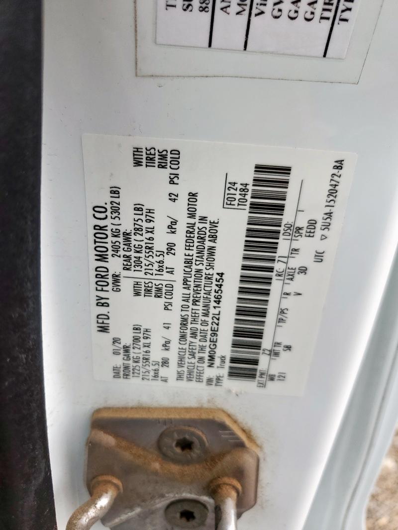 2020 FORD TRANSIT CO - NM0GE9E22L1465454