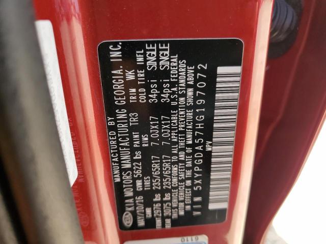2017 KIA SORENTO LX 5XYPGDA57HG197072