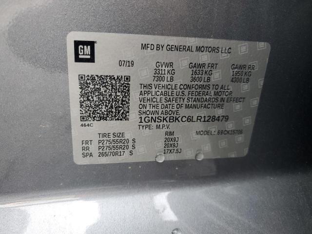 2020 CHEVROLET TAHOE K1500 LT 1GNSKBKC6LR128479