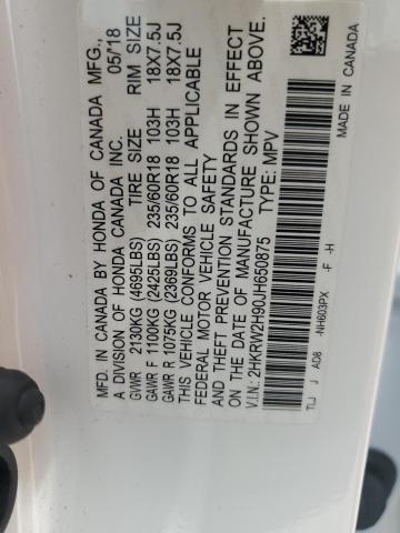2018 HONDA CR-V TOURI 2HKRW2H90JH650875
