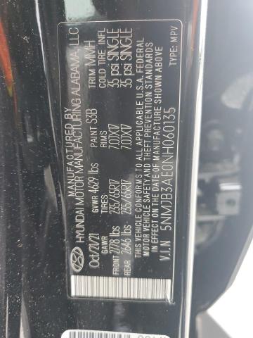 2022 HYUNDAI TUCSON SEL 5NMJB3AE0NH060135