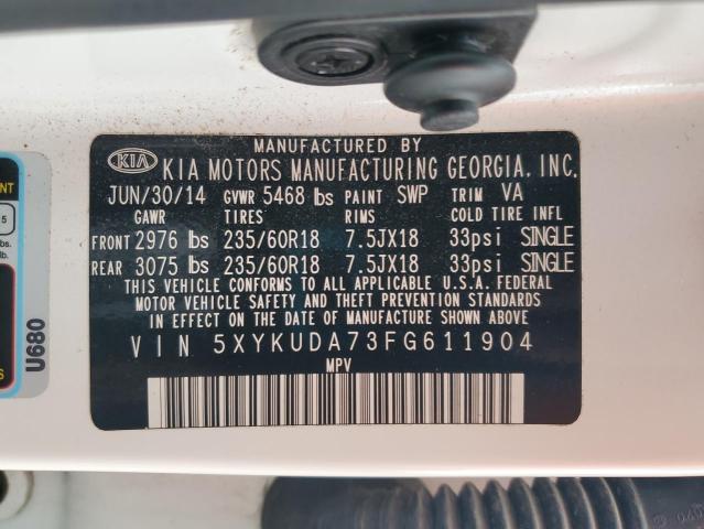 2015 KIA SORENTO EX 5XYKUDA73FG611904